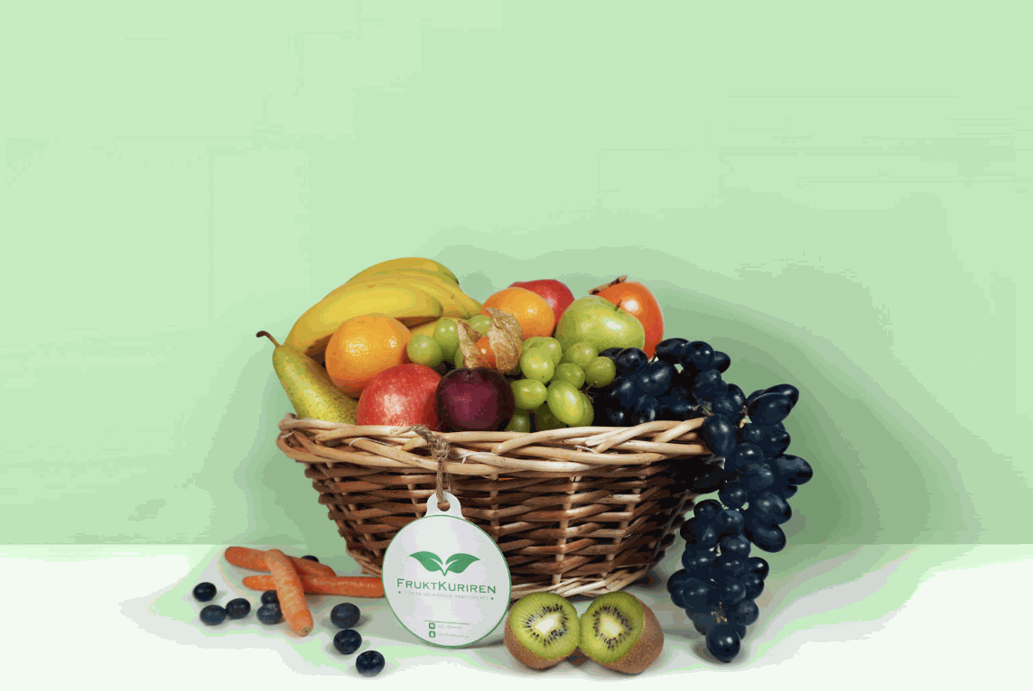 Gratis provkorg med färsk frukt